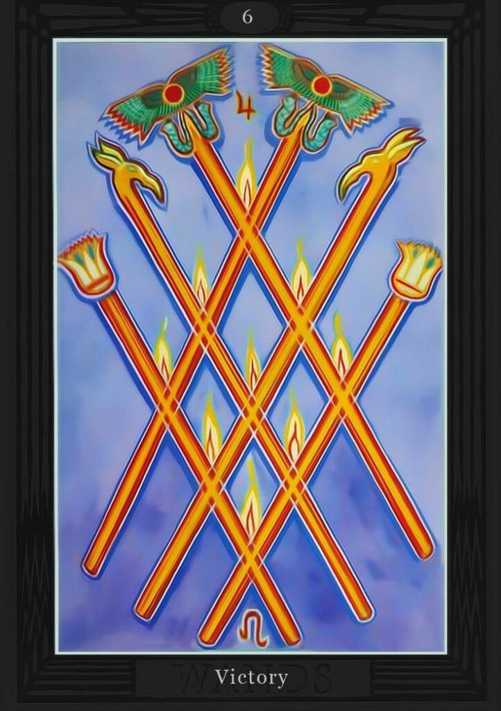 Шестёрка Жезлов/ Таро Тота/ Thoth Tarot/ Таро Алистера Кроули